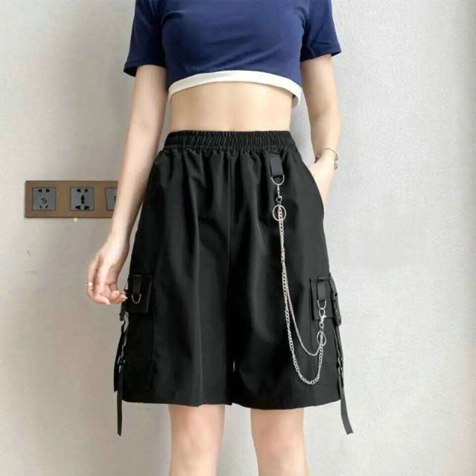 Summer Fashion Korea Style Solid Color Wide Leg High Quality Short s Women Casual Loose Harajuku Shorts C260206
