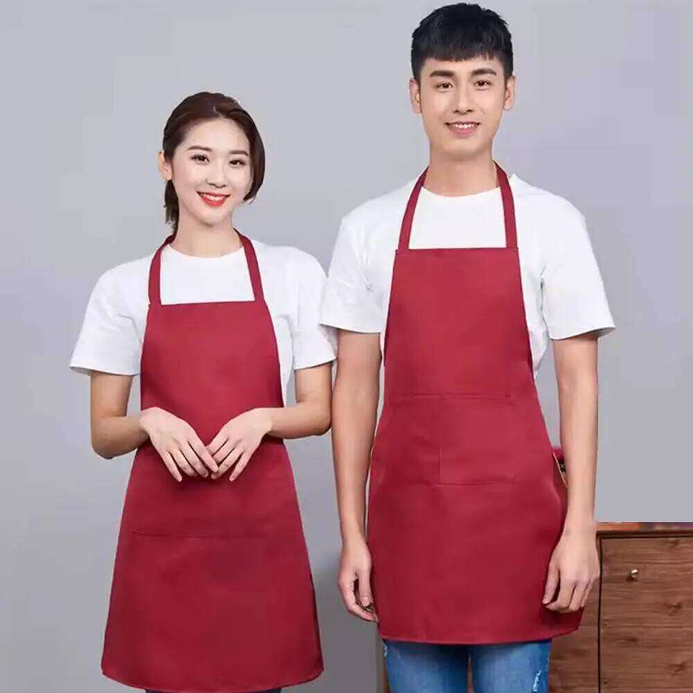 Adjustable Cooking Unisex Waterproof Dust-proof Solid Color Chef Waiter Hairdresser Dirt-resistant Smock Sleeveless Apron S260205