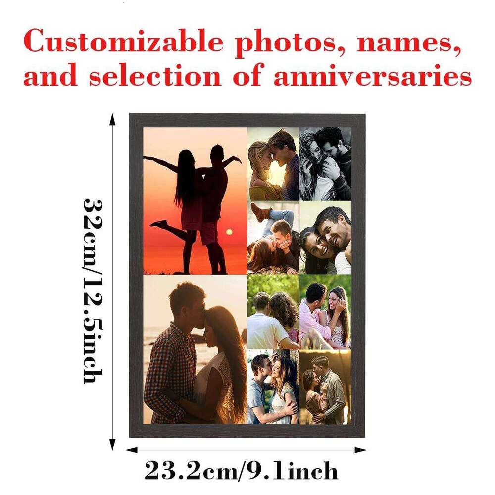 Personalized wooden frames, custom photo frame ornaments, simple holiday gifts indoors, commemorate precious memories S260205