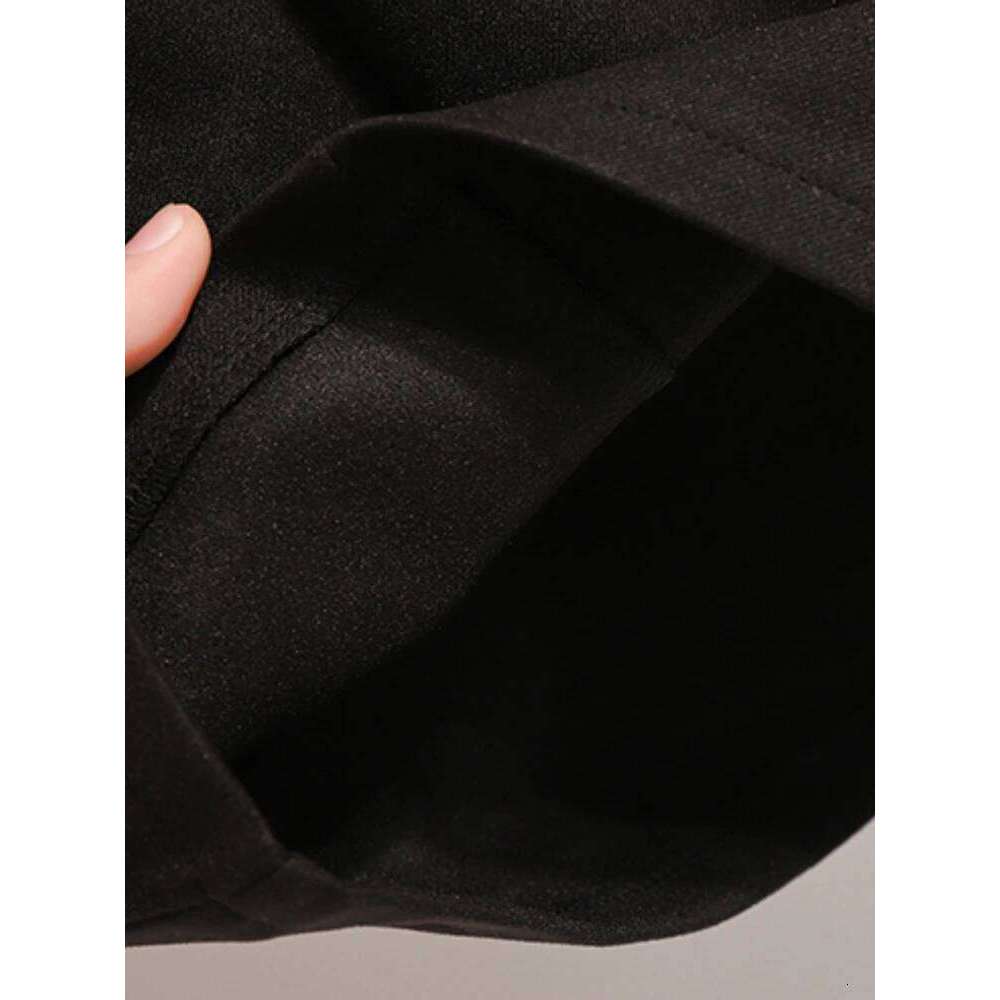 Woolen Wide Leg Shorts for Women Black Cozy High Waist Warm Soft Autumn Winter Gentle Office Lady Temper Versatile C260206