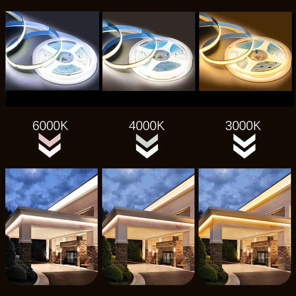 Strip 320 384 480 528 LEDs High Density Flexible COB FOB Light RA90 LED Tape Ribbon Linear Dimmable DC 12V 24V Z260206