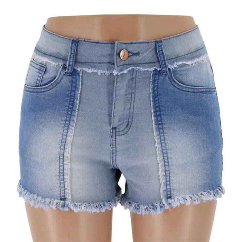 Tassel Trim Trendy Female Clothing Jeans Short Pants for Woman To Wear Women's Shorts Denim jeans mujer C260206