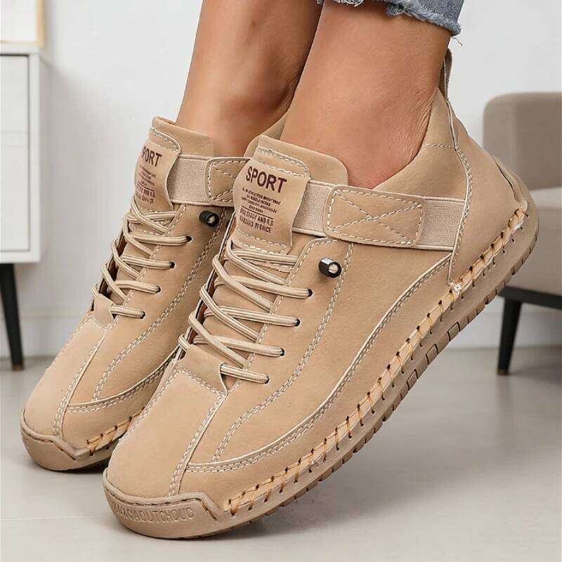 Spring Autumn Casual Shoes for Women British Style Retro Anti Slip Loafers Lace Up Comfortable Soft Sole Street Fashion Men Shoe