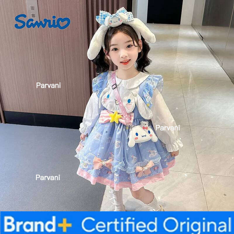 Sanrio New Girls Cinnamoroll Princess Spring Autumn My Melody s Anime Figure Lolita Dress Tutu Skirt Kawaii Cartoon H260206 - view 7
