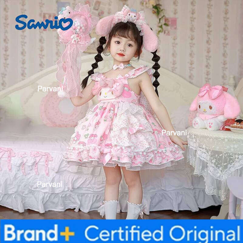 Sanrio 2025 Cosplay My Melody Lolita Princess Children'S Birthday Party Costume Gift Puffy Skirt Suit Girls Summer Dress H2602061 - view 4
