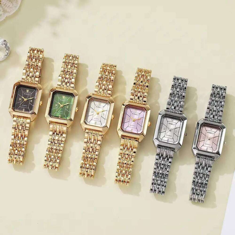 Fashion Rectangle Women Watches Luxury Stainless Steel Strap Quartz Wristwatch Girls Clock Gift Z260206
