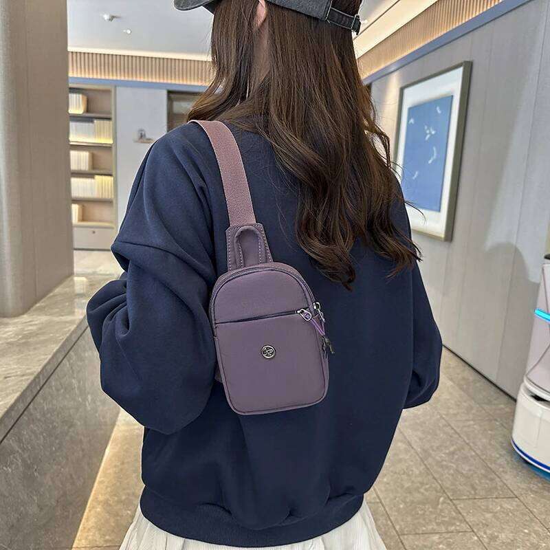 Nylon Crossbody Waterproof Sling Pack Men Women, Chest Shoulder for Outdoor Running Cycling Travel Hiking, Phone Bag XJ260129