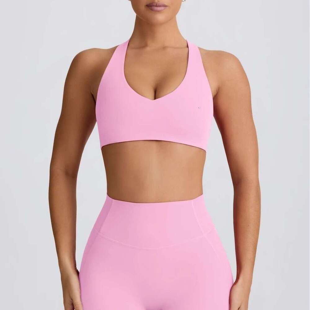 Sexy V-neck Beautiful Back Sports Yoga Vest-style Training Top with Chest Pads, Can Be Worn Outside, Fitness