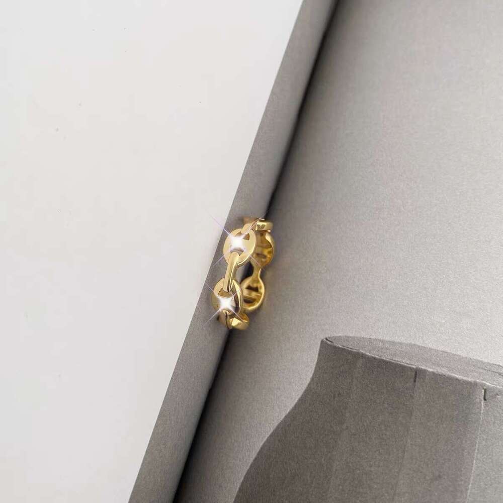 Pig Nose for Women, 18K Rose Gold Plated, Light Luxury, Ins Fashion, Niche Couple Rings, High-end Stackable Index Finger Ring