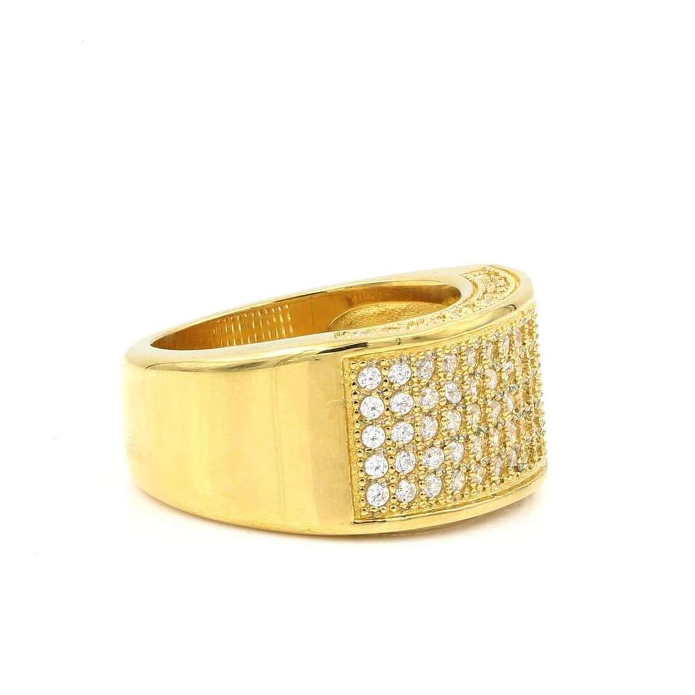 High Quality Fully Iced Out Moissanite Diamond Studded Fine Jewelry Rings for Gifting Options From India