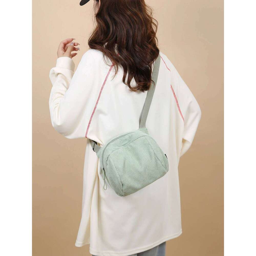 Trendy Fashionable Shoulder Bag, Versatile and Stylish Corduroy Crossbody Bag for Everyday Wear XJ260129