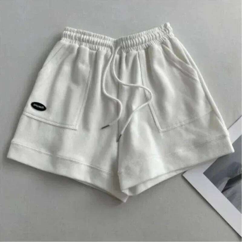 Women's Comfortable Loose Wide-legged Drawstring A Pants Waist Slim Fit Casual Home Versatile Sports Shorts New XJ260206