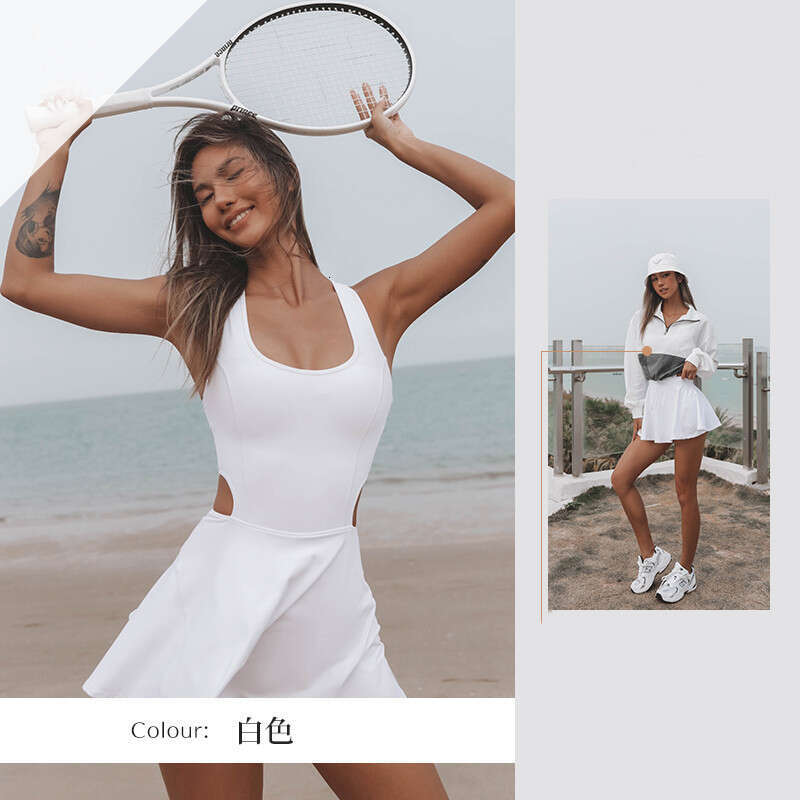 European and American New Tennis One-piece Yoga Women Sports Fitness Running Outdoor fashion Training Dress