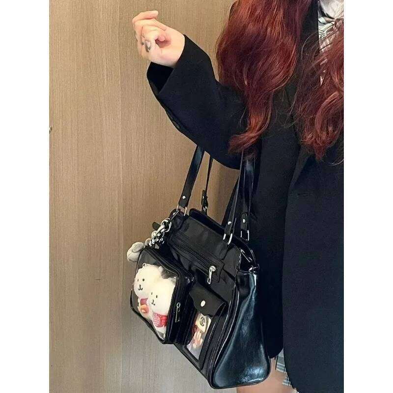 New Niche Design Girl's Sweet Cool Ulzzang Ita Daily Commuting Shoulder Women's Comic Exhibition Crossbody Bag Y260205