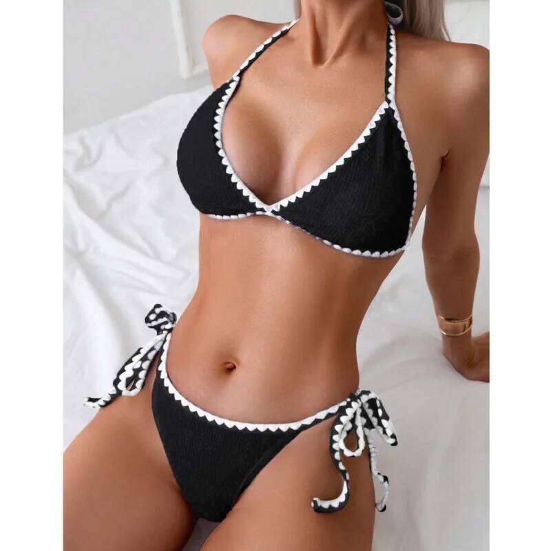 Black Sexy Bikinis 2026 Swimsuits Women's Swimwear Push Up Female Beach Swim Wear Bathing Suits Brazilian Bikini Set Pool Bather XJ260206