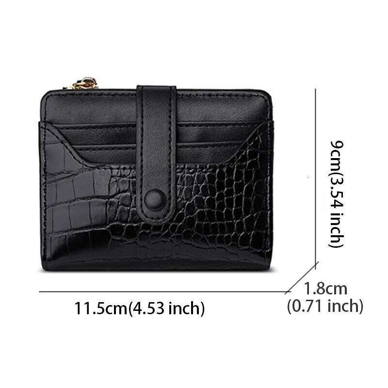 Fashion Women's Wallets PU Leather Crocodile Pattern Purses for Women Cards Holder Wallet and Handbag Short Bifold Purse Ladies Y260206