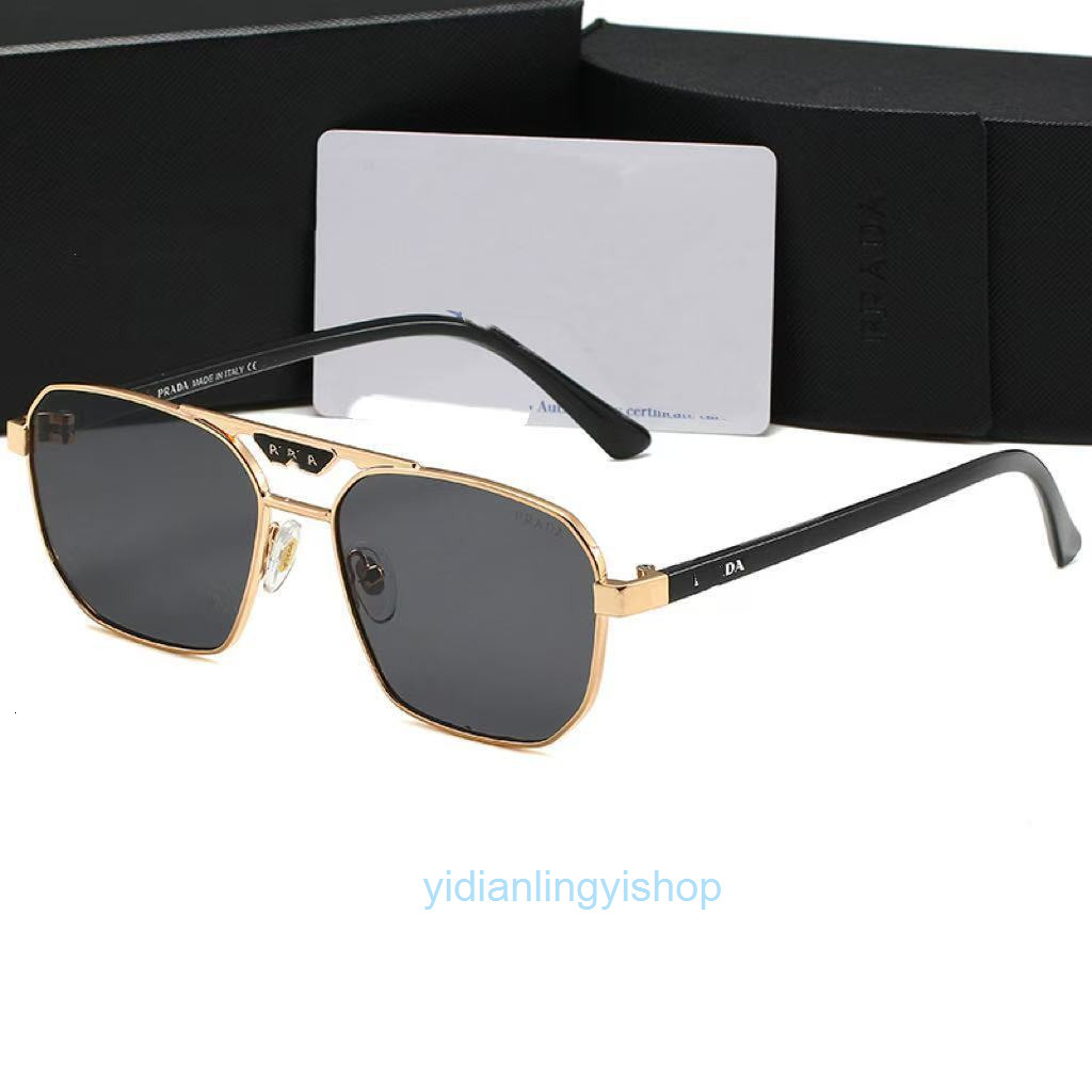 pradia sunglases designer women men Square Frame Sunglasses Mens Double Bridge Driving Sunglasses Glasses