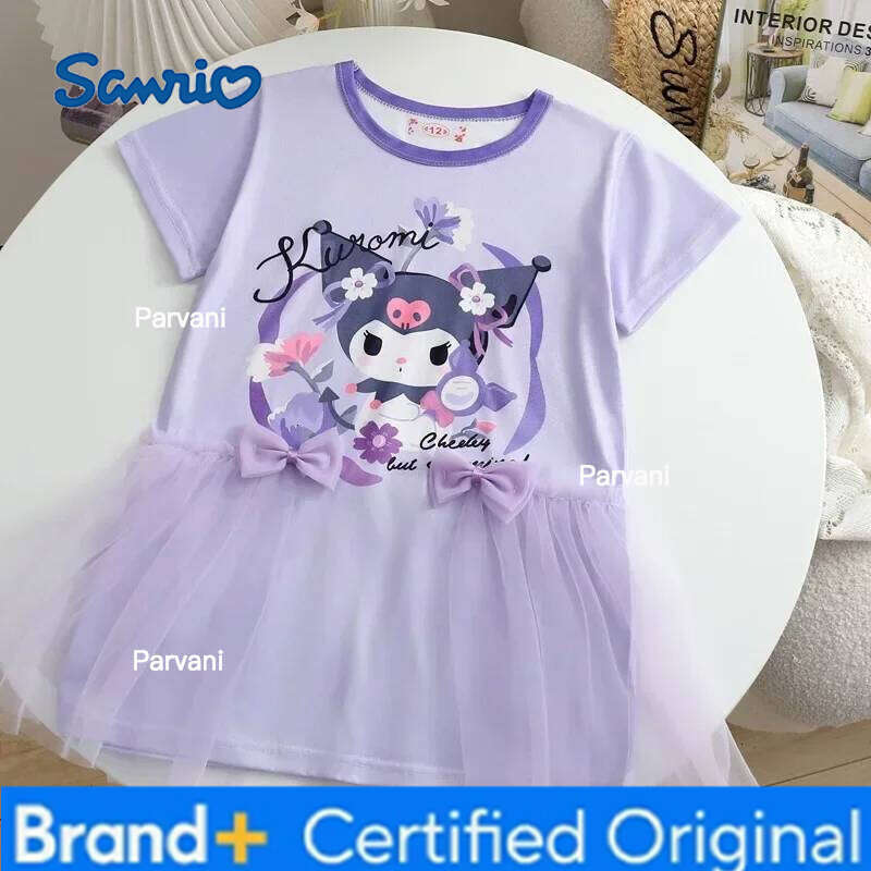 Sanrio hello kitty T-shirt dress summer cute cartoon girl kuromi short sleeve princess skirt children H2602061 - view 5