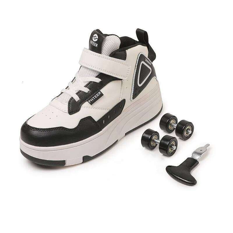 Roller Skate Shoes Kids Autumn Children Fashion Casual Sports Toy Birthday Gift Games Boys 4 Wheels Sneakers Girls 26Y0206