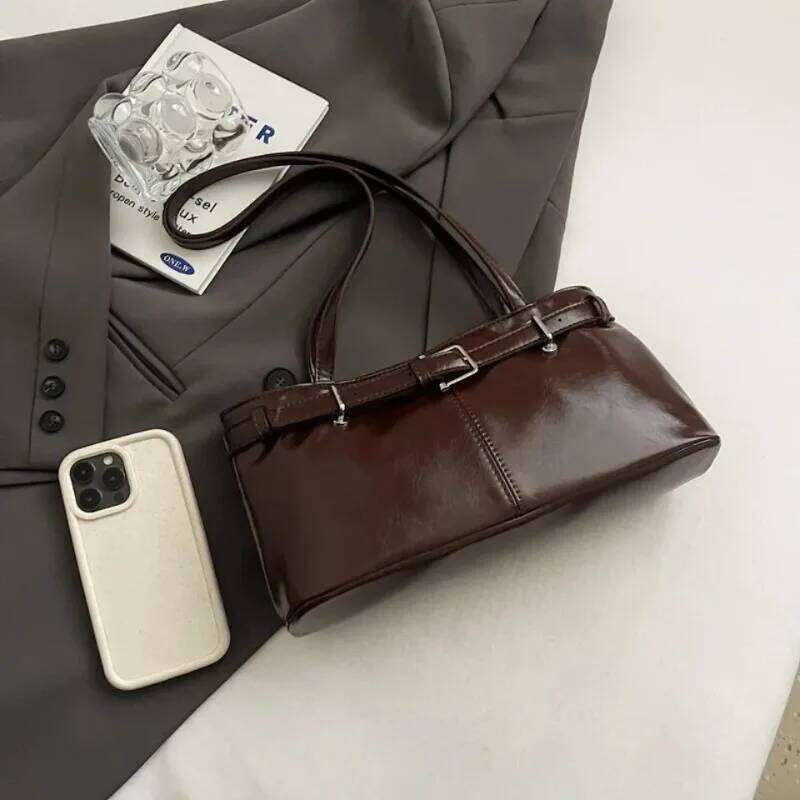 Vintage Handbag for Women 2025 New Autumn/winter Underarm Commuting Belt Korean Casual Single Shoulder Tote Bag Satchels Sac Y260205