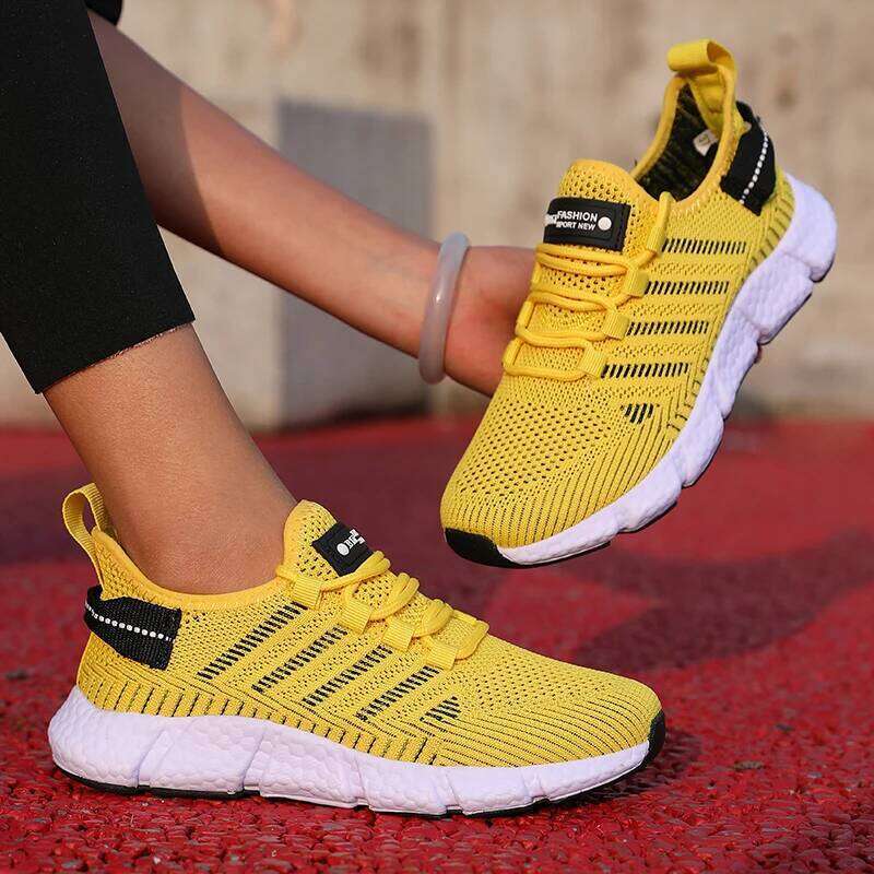 Running Women Sizes 36-46 Mesh Breathable Comfortable Summer Soft Soled Lightweight Versatile Tennis Training Shoes