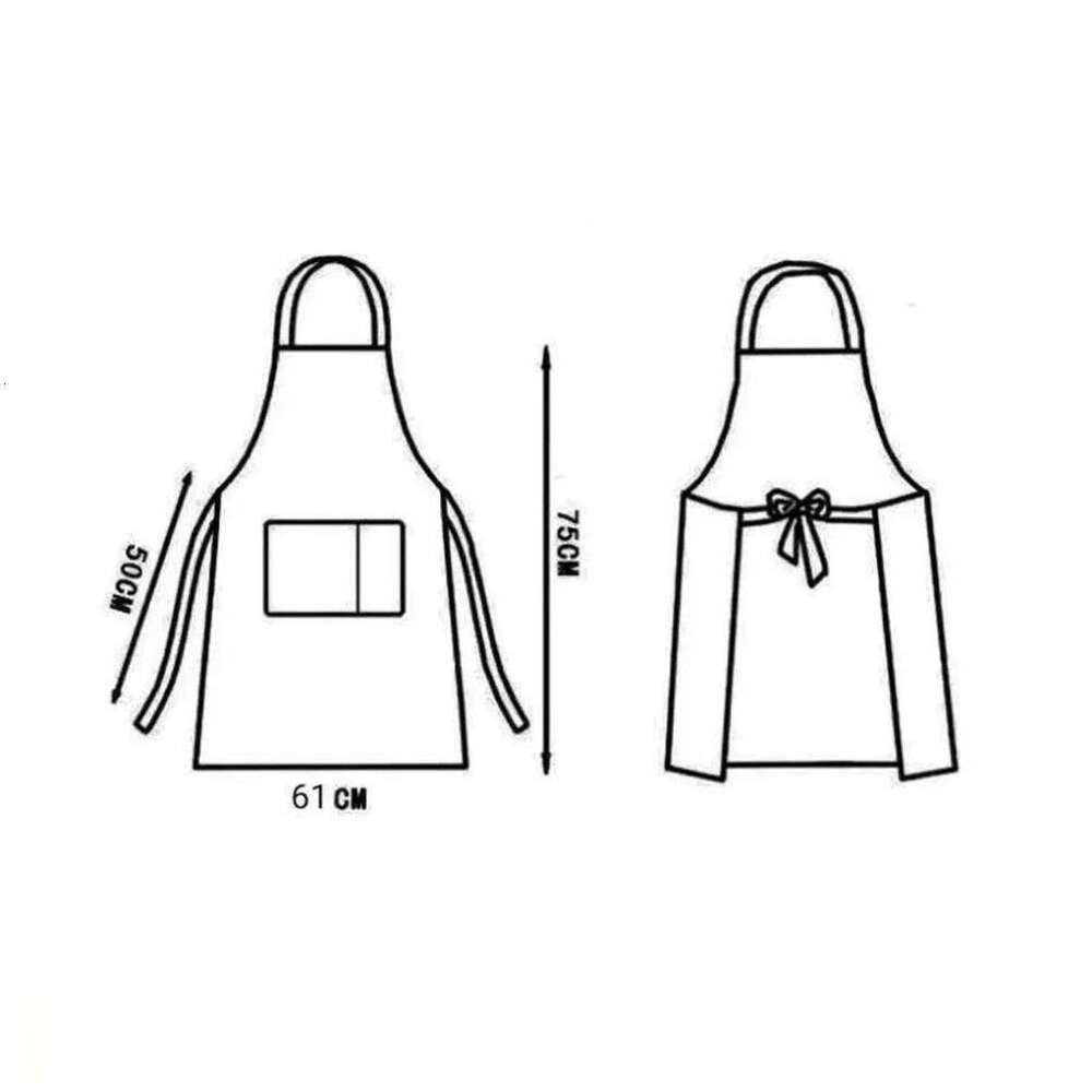 Household Cooking Men Women Oil-Proof Waterproof Adult Waist Fashion Coffee Overalls Apron Kitchen Accessories S260205