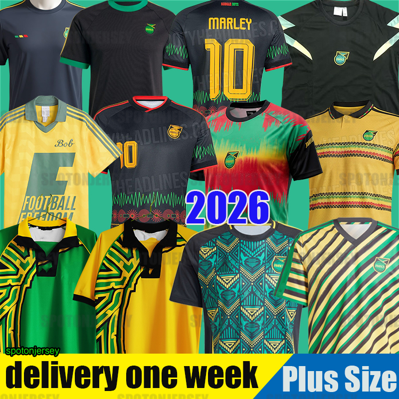 Jamaica 2026 soccer jerseys copa national collection football team Jamaica 2025 2026 Retro Kit ANTONIO REID Nicholson LOWE MORRISON home away Black T Shirt