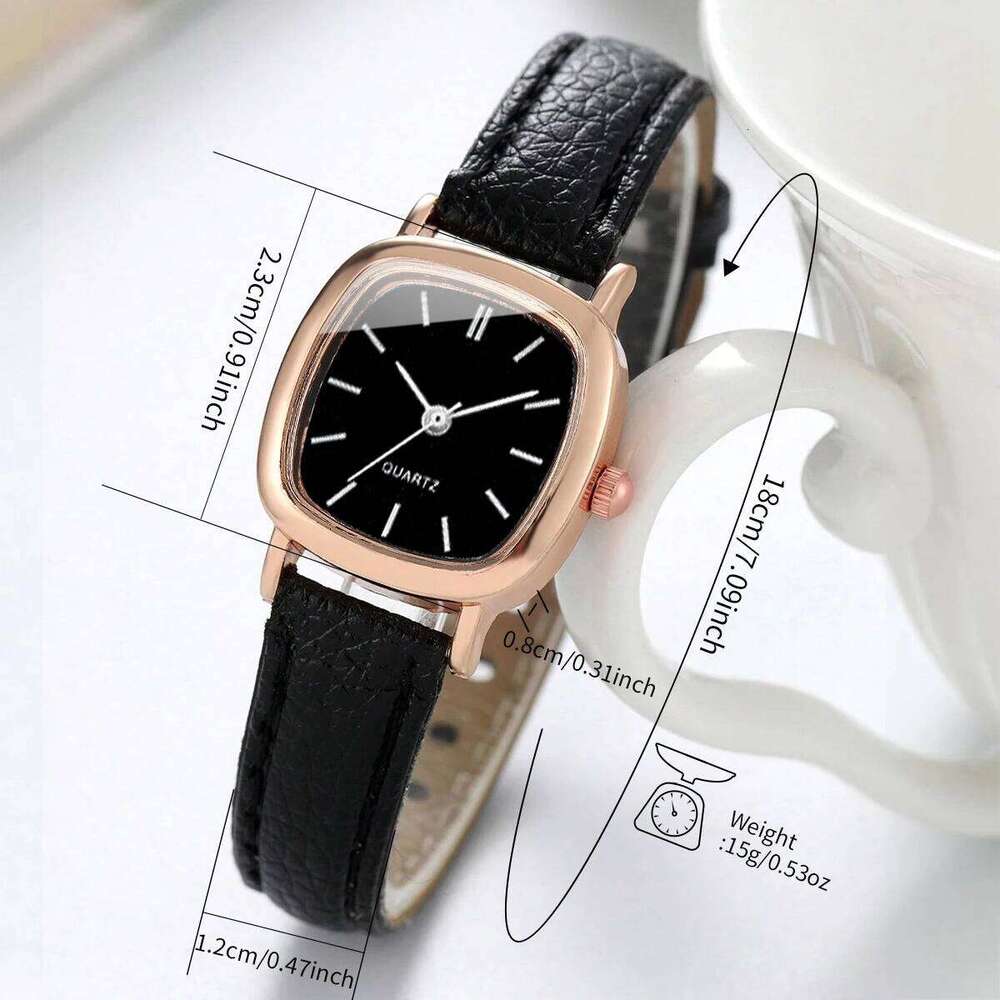 Fashion Minimalism Women Watches Small Square Dial Leather Strap Quartz Watch for Girls ClockWithout Box Z260206