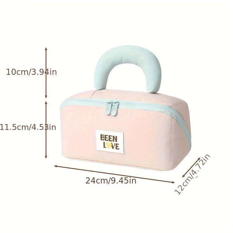 1pc Travel Portable Makeup Organizer Bag Large-capacity Cosmetic Storage Handbag with Zipper Toiletries Bags Y260206