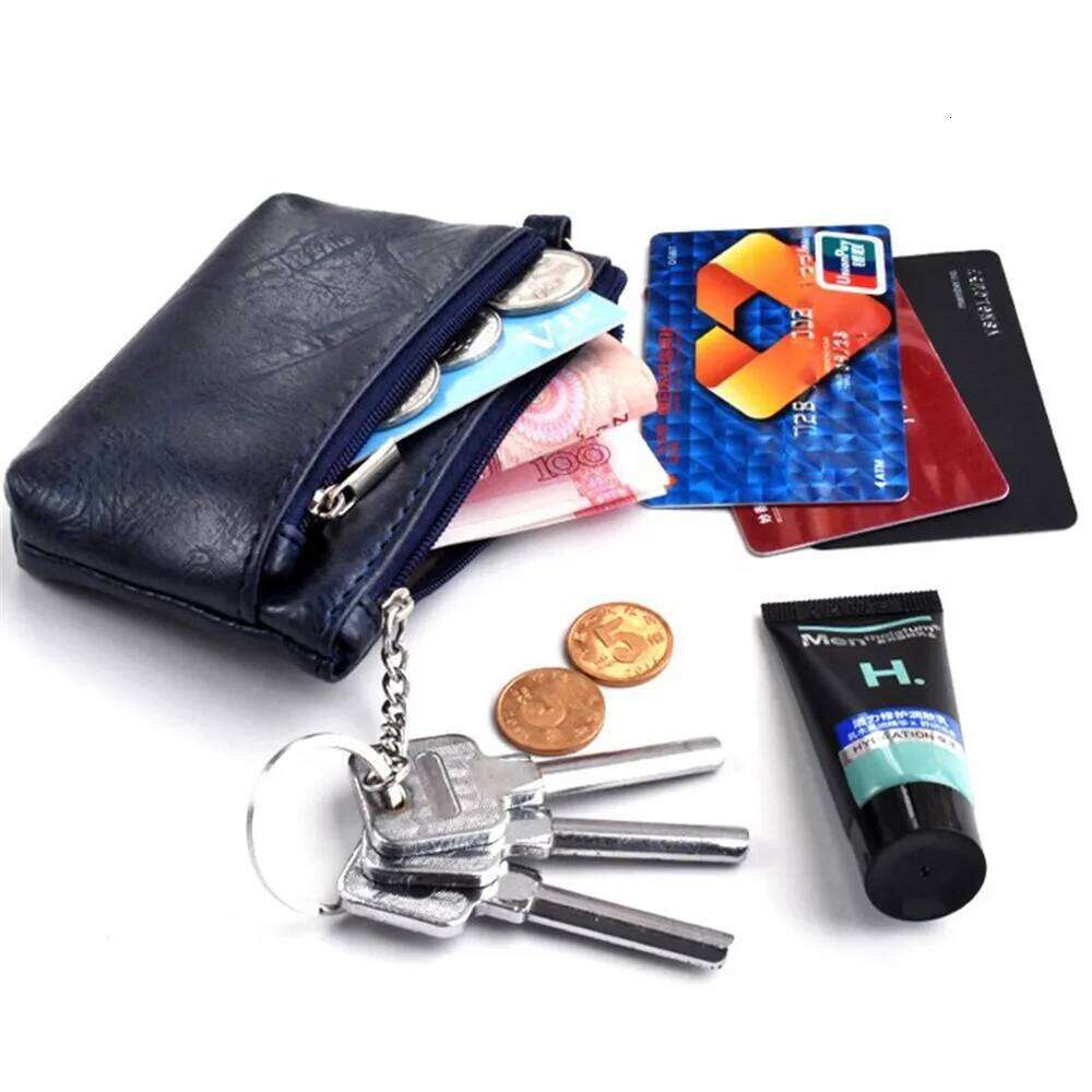 Women Men Kids Wallet Lady Double Zipper Purse Pu Leather Multifunctional Coin Money Credit Card Key Ring Keychain Handbags Y260206