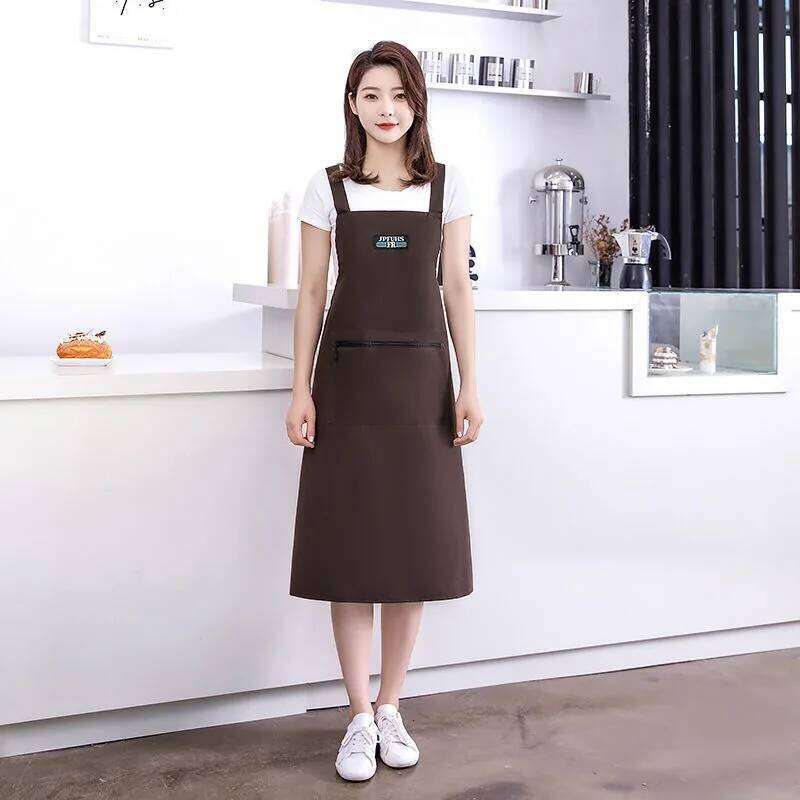 Waterproof Oil-resistant Extended plus Size Kitchen Home Use Knee-length Cooking Dining Workwear Waist Apron S260205