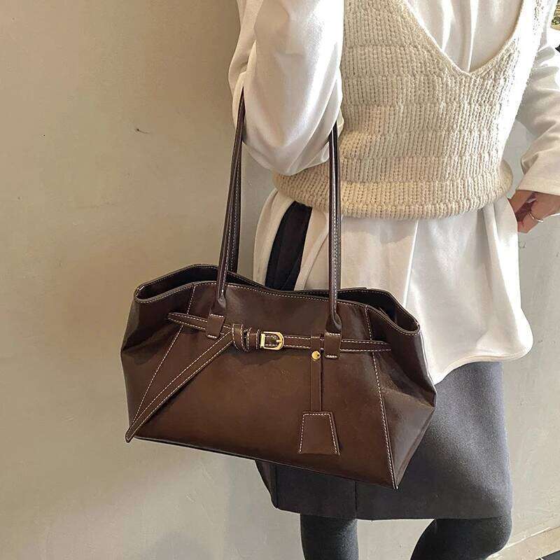 Elegant Ladies Leather Shoulder Bag, Women Crossbody Messenger Handbags, Popular Classic Tote Bags By Luxury Brand Y260205