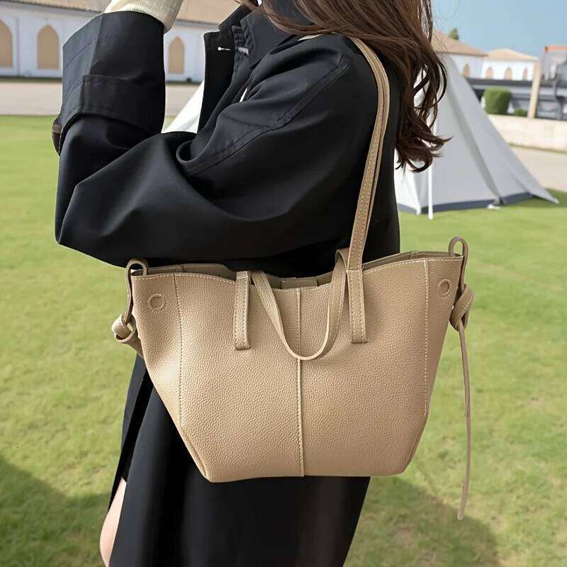 Stylish Casual Tote Large Capacity PU Leather Handbag Women Wing Bag, Fashionable Woman Bags, Commuting Armpit Shoulder Bag Y260205