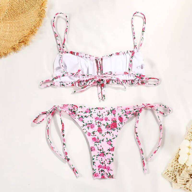 Melphieer summer girls fine lining bikini bandage high quality swimwear wholesale biquinis bathing suits manfacturer Z260206