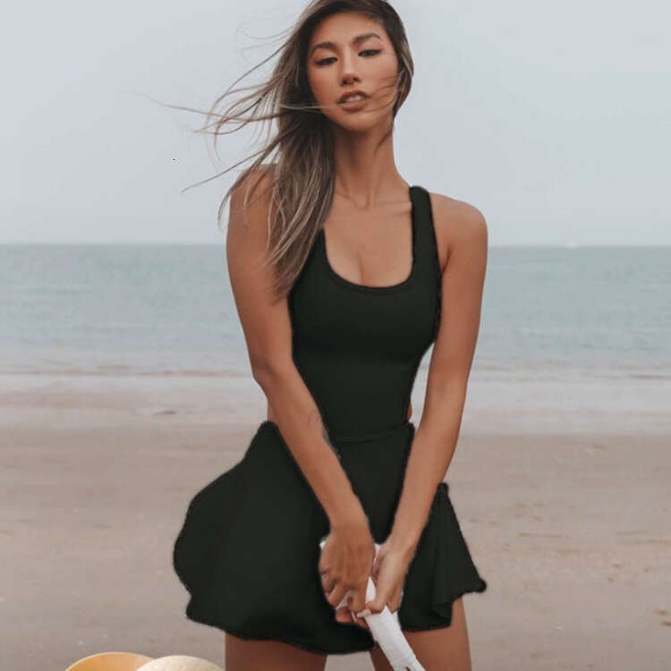 European and American New Tennis One-piece Yoga Women Sports Fitness Running Outdoor fashion Training Dress