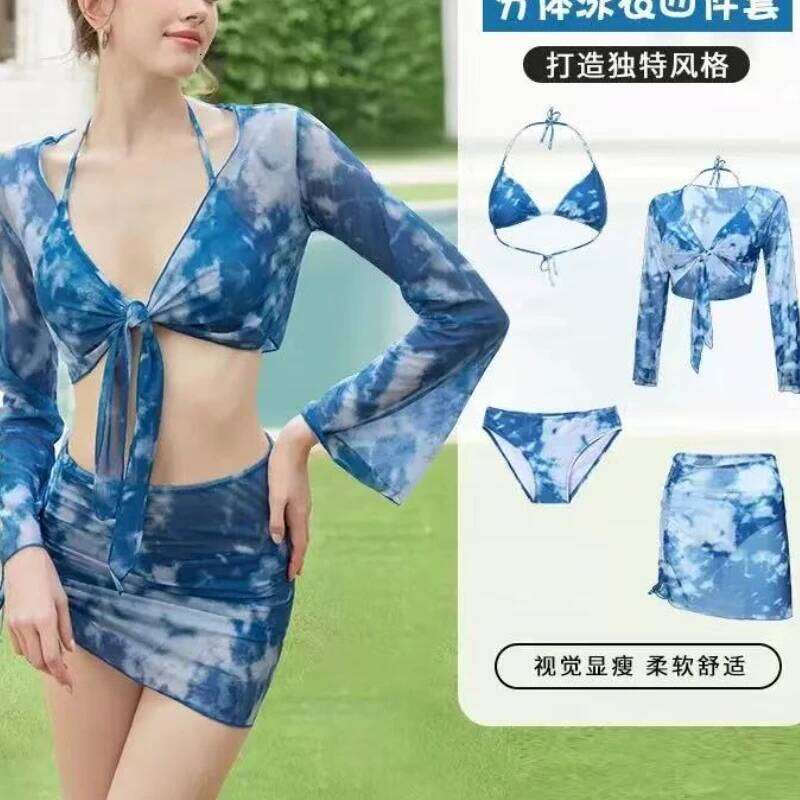 Sexy 3 Pieces Swimwear Women Lace Up Micro Bikini Set Female Solid Low Waist Swimsuit Beachwear Bathing Suit Z260206