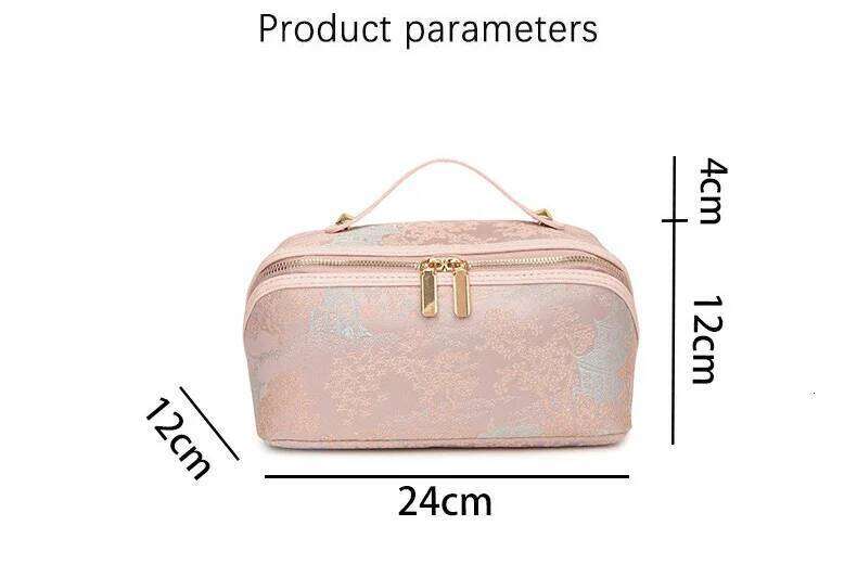 Chinese Style Portable CosmeticBag Women'S Outdoor Travel Skincare Gifts Butterfly Embroidery Makeup Bag Storage Organizer Y260206