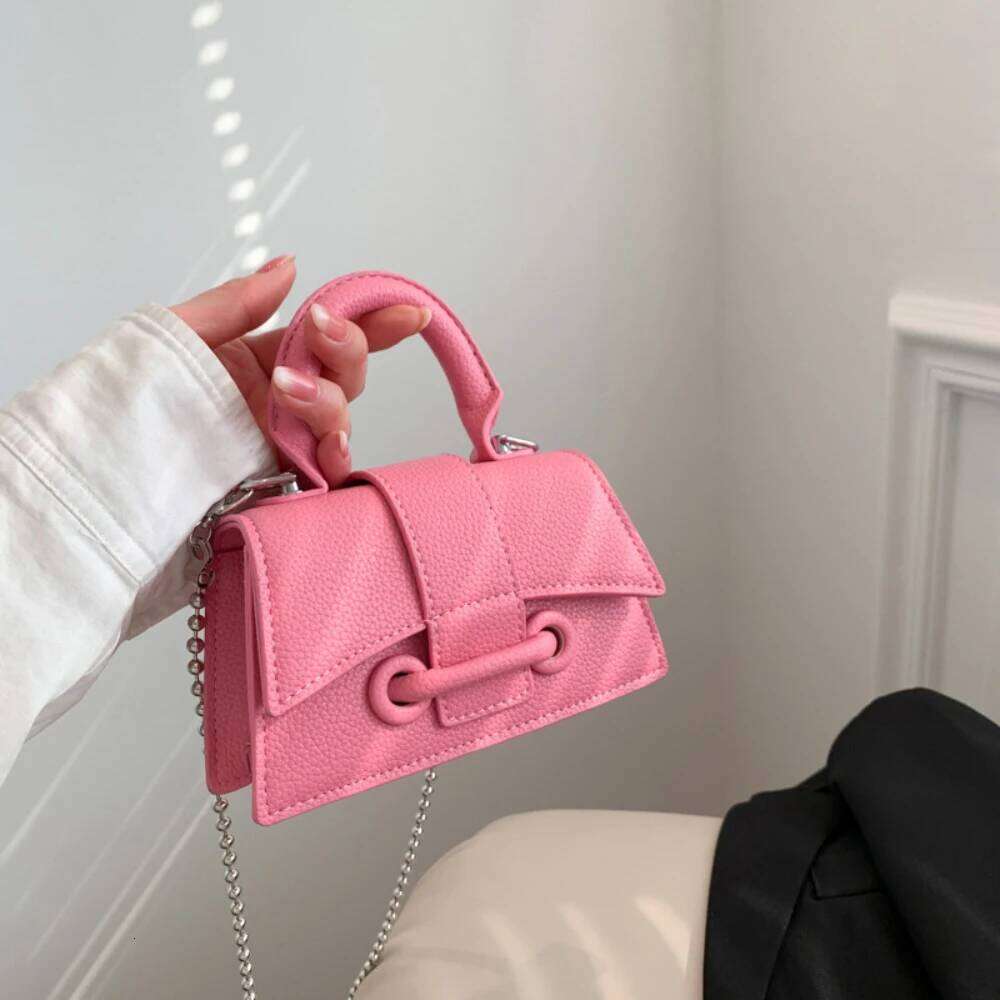Women Mini Handbag Korean Style Chic Solid Texture Chain Crossbody Bag Ladies Summer High-Grade New Lipstick Commuter Bags Y260205