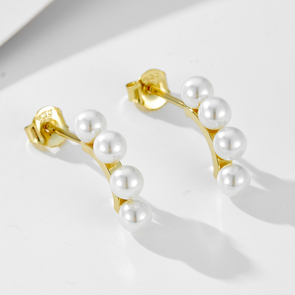 minimalist versatile S925 sterling silver pearl earrings and studs for women, bestseller, niche design, light luxury ear