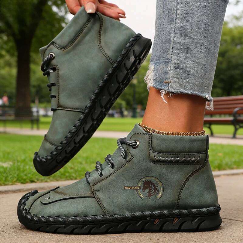 New Wear-resistant Loafers Women Soft Comfortable Spring Casual Leather Walking Shoes Non-Slip Outdoor Flat Sneakers