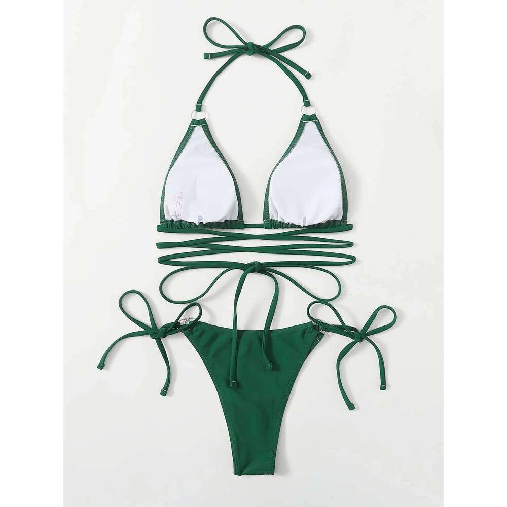 Sexy Micro Bikini 2025 Woman Swimsuit Criss Cross Swimwear Women String Thong Bikinis Set Female Bathing Suit Beach Wear biquini Z260206