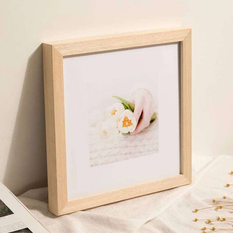 Minimalist Wooden Painting Decor Family Wedding Photo Frame Square Custom Portaretratos De Fotos Fathers Day Gifts S260205