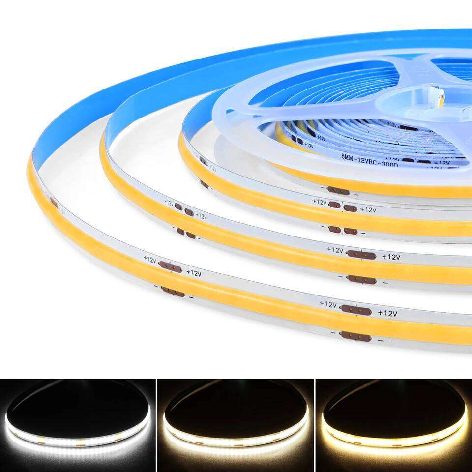 5M 10M FOB COB LED Strip Lights High Density Flexible Diode Tape Light 3000K 4000K 6000K Linear Dimmable 12V 24V Z260206