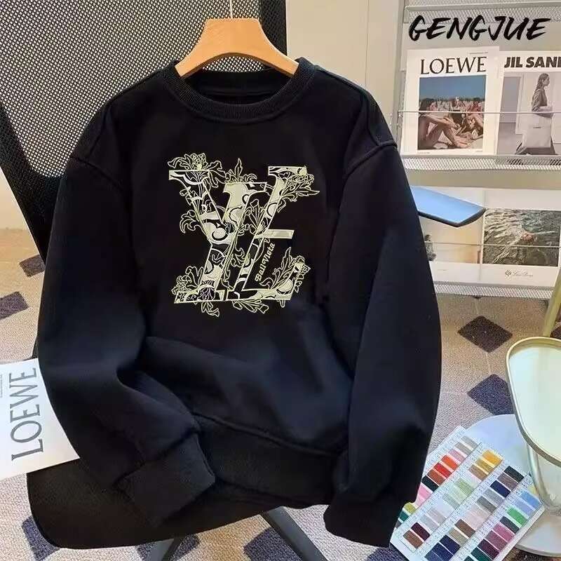 American-Style High Street Sweatshirt Women Men, Thin, Loose-Fitting, With A Stylish Design, Oversize Jacket For Autumn And Winter