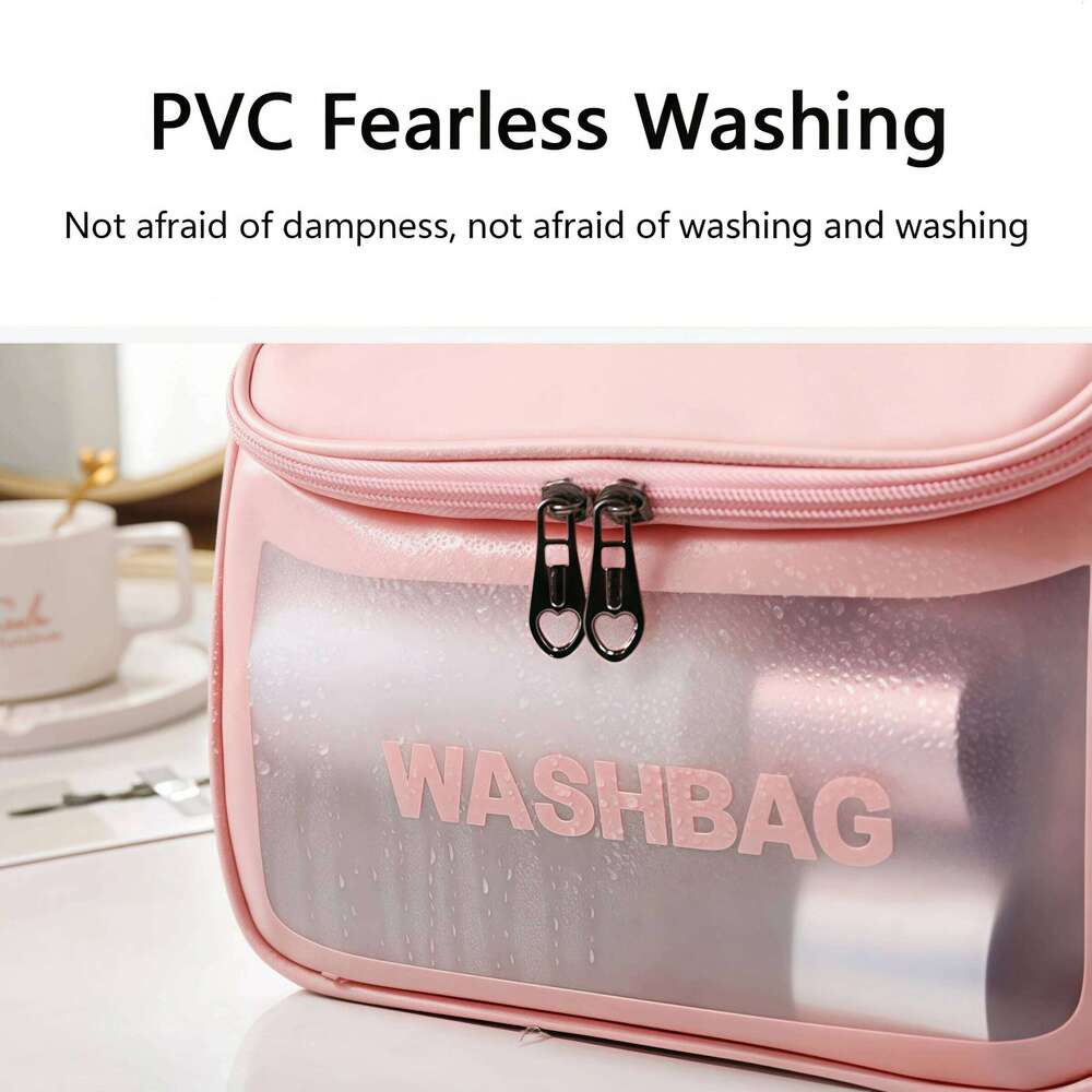 Ins Style Multifunctional Women's Cosmetic Hand Wash Portable Waterproof Swimming Bag Home Travel Organizer Y260206