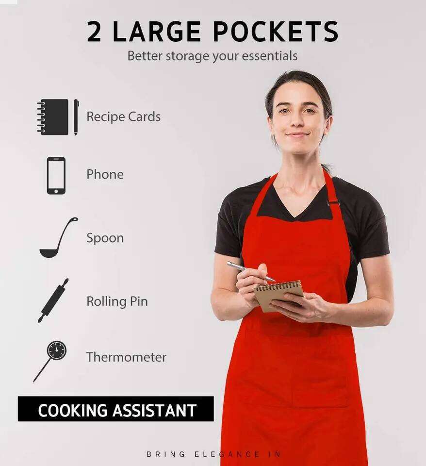 Custom Design Brand Logo Black Unisex Waiter Cooking Restaurant Pocket Printing Adjustable Hanging Neck Men Aprons for Woman S260205