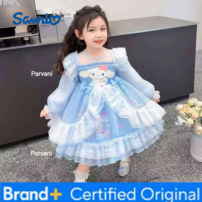 Sanrio Cartoon Cinnamoroll Lolita Princess Dresses Kawaii Kids Cosplay Dress Anime Outdoor Party Children Cute Birthday Gifts H2602061 - view 7