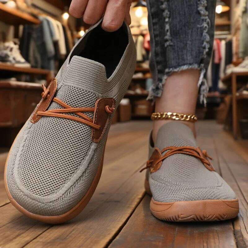Wide Toe Box Barefoot Shoe for Women Zero Drop Sole Minimalism Walking Breathable Non-slip Flats Loafer Mens Driving Shoes