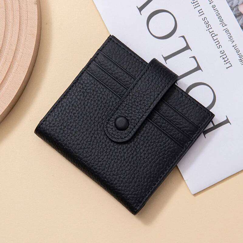 2025first-layer Cowhide Wallet Card Integrated Ultra-thin Mini Simple Zipper Change Bag Korean Version of Genuine Leather Y260206