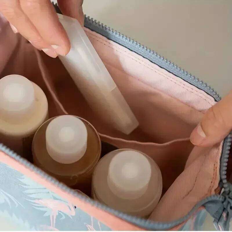 Women's makeup flamingo travel essentials toiletry portable Cosmetic Bag large capacity organizer storage bag Y260206
